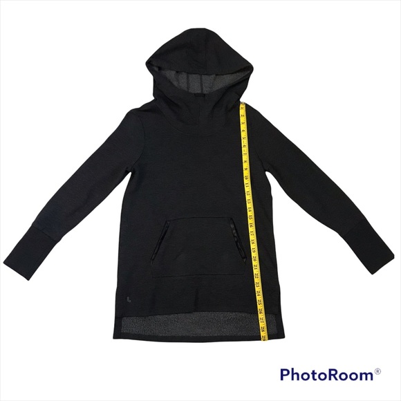 Lole Gali Hooded Fleece Sweatshirt Tunic Black Heather Small - Picture 6 of 10